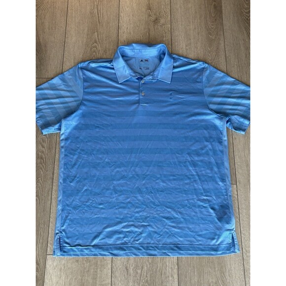 Adidas Golf Polo Mens Size XL Climacool Blue Preppy Athletic Golf Shirt - Picture 1 of 8